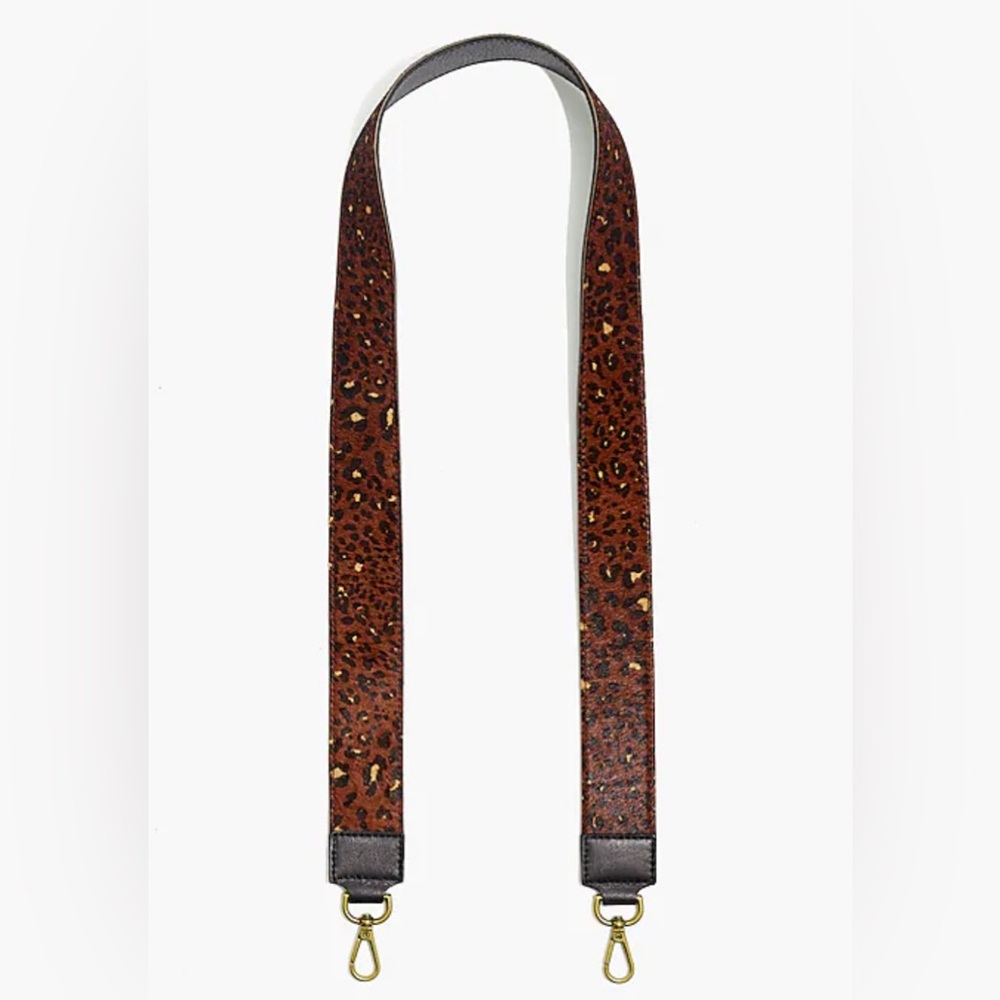 The Crossbody Bag Strap Painted Leopard Calf Hair Leather Edition NWT